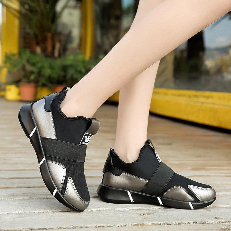 Elegant Black Women Sneakers Vulcanized Shoes Ladies Casual Shoes Breathable Walking Mesh Flats Sport Running Women's Lightweight Simple Espadrilles Everyday Walking Fashion Shoes Stevvex