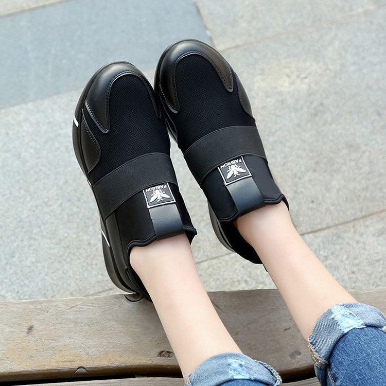Elegant Black Women Sneakers Vulcanized Shoes Ladies Casual Shoes Breathable Walking Mesh Flats Sport Running Women's Lightweight Simple Espadrilles Everyday Walking Fashion Shoes Stevvex
