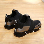 Elegant Black Women Sneakers Vulcanized Shoes Ladies Casual Shoes Breathable Walking Mesh Flats Sport Running Women's Lightweight Simple Espadrilles Everyday Walking Fashion Shoes Stevvex