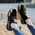 Elegant Black Women Sneakers Vulcanized Shoes Ladies Casual Shoes Breathable Walking Mesh Flats Sport Running Women's Lightweight Simple Espadrilles Everyday Walking Fashion Shoes Stevvex