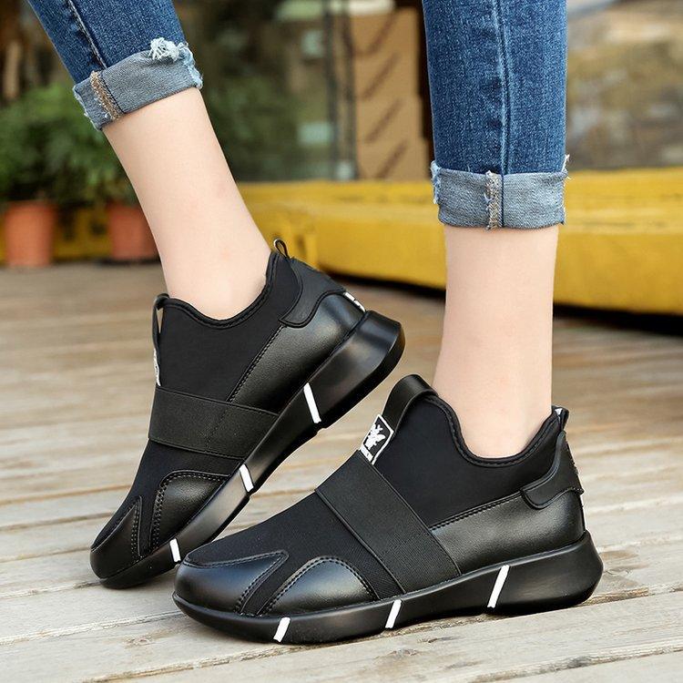 Elegant Black Women Sneakers Vulcanized Shoes Ladies Casual Shoes Breathable Walking Mesh Flats Sport Running Women's Lightweight Simple Espadrilles Everyday Walking Fashion Shoes Stevvex