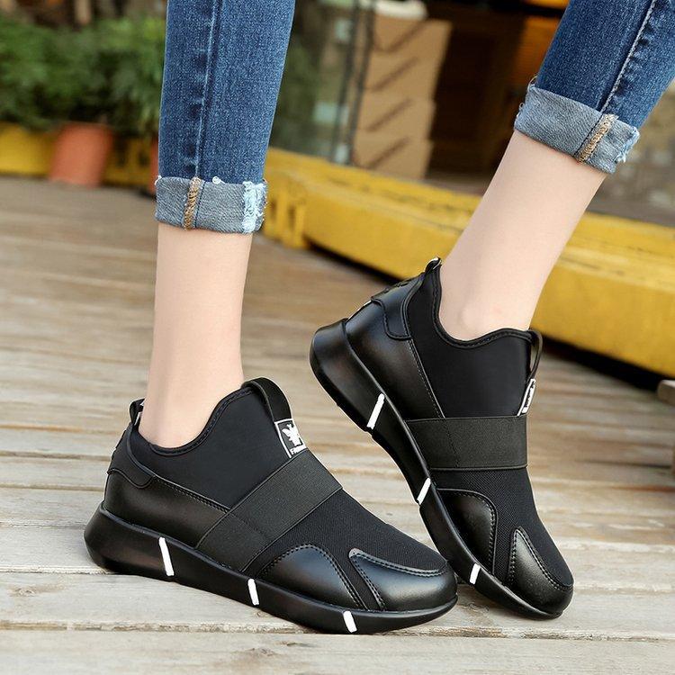 Elegant Black Women Sneakers Vulcanized Shoes Ladies Casual Shoes Breathable Walking Mesh Flats Sport Running Women's Lightweight Simple Espadrilles Everyday Walking Fashion Shoes Stevvex