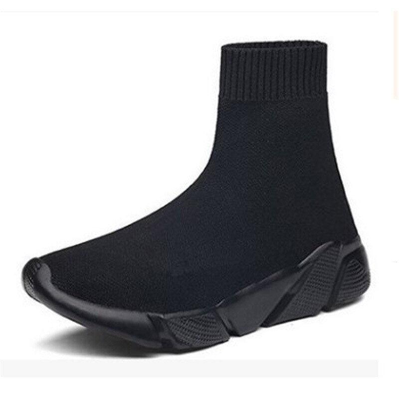 Elegant Black Womens Socks Sneakers Trainers Women Slip-on Stretch Black Sneakers Lightweight Breathable Walking Shoes Running Shoes Mesh Workout Casual Sports Sneakers Stevvex