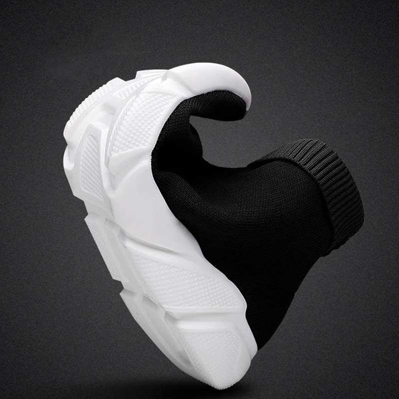 Elegant Black Womens Socks Sneakers Trainers Women Slip-on Stretch Black Sneakers Lightweight Breathable Walking Shoes Running Shoes Mesh Workout Casual Sports Sneakers Stevvex