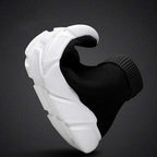 Elegant Black Womens Socks Sneakers Trainers Women Slip-on Stretch Black Sneakers Lightweight Breathable Walking Shoes Running Shoes Mesh Workout Casual Sports Sneakers Stevvex