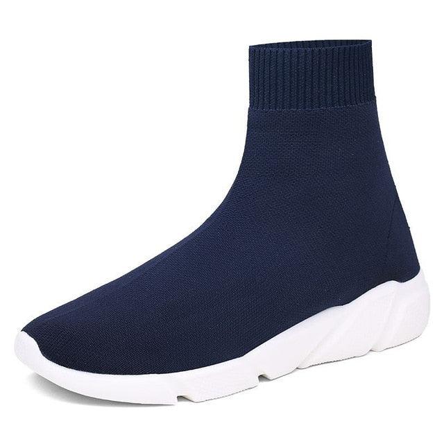 Elegant Black Womens Socks Sneakers Trainers Women Slip-on Stretch Black Sneakers Lightweight Breathable Walking Shoes Running Shoes Mesh Workout Casual Sports Sneakers Stevvex