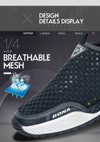 Elegant Breathable Casual Mens Sneakers Comfortable Walking Man Trendy Slip On Walking Shoes Non Slip Running Shoes Lightweight Breathable Mesh Fashion Sneakers Stevvex