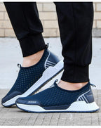 Elegant Breathable Casual Mens Sneakers Comfortable Walking Man Trendy Slip On Walking Shoes Non Slip Running Shoes Lightweight Breathable Mesh Fashion Sneakers Stevvex