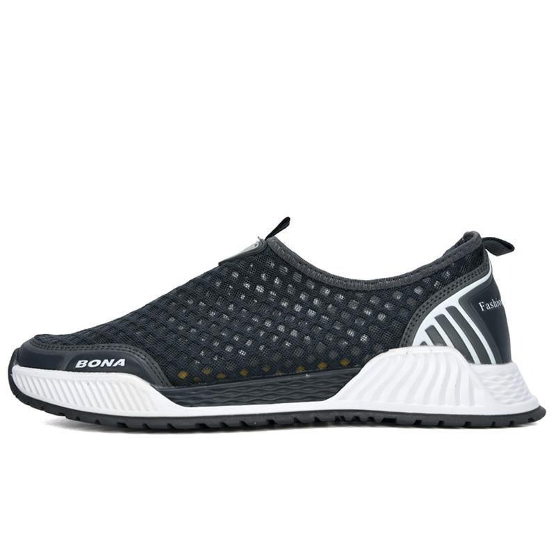 Elegant Breathable Casual Mens Sneakers Comfortable Walking Man Trendy Slip On Walking Shoes Non Slip Running Shoes Lightweight Breathable Mesh Fashion Sneakers Stevvex