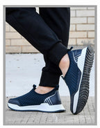 Elegant Breathable Casual Mens Sneakers Comfortable Walking Man Trendy Slip On Walking Shoes Non Slip Running Shoes Lightweight Breathable Mesh Fashion Sneakers Stevvex