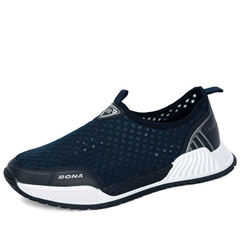 Elegant Breathable Casual Mens Sneakers Comfortable Walking Man Trendy Slip On Walking Shoes Non Slip Running Shoes Lightweight Breathable Mesh Fashion Sneakers Stevvex