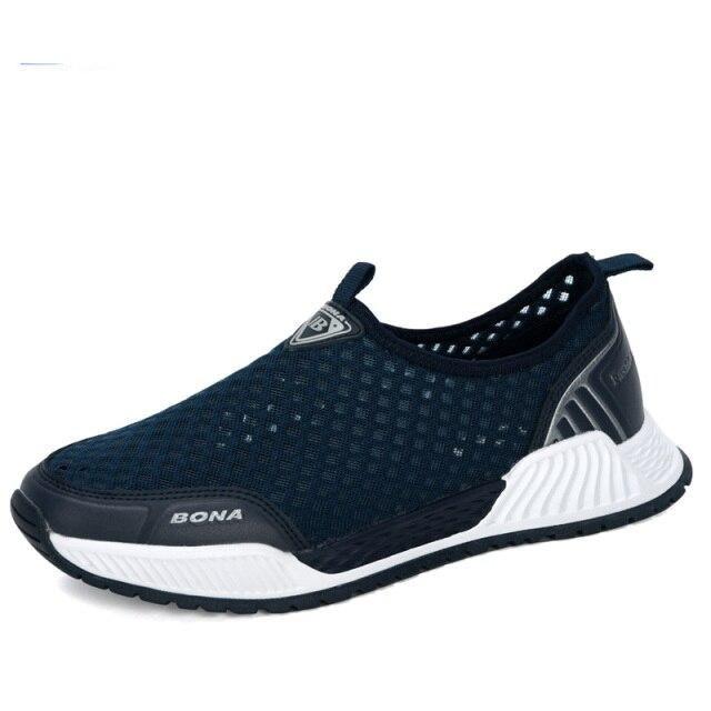 Elegant Breathable Casual Mens Sneakers Comfortable Walking Man Trendy Slip On Walking Shoes Non Slip Running Shoes Lightweight Breathable Mesh Fashion Sneakers Stevvex