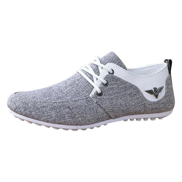 Elegant Casual Mens Shoes Lace-Up Linen Cloth Breathable Mens Canvas Shoes Flats Driving Walking Shoes Driving Sneakers Casual Cloth Shoes Lightweight Outdoor Shoes Stevvex