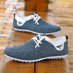Elegant Casual Mens Shoes Lace-Up Linen Cloth Breathable Mens Canvas Shoes Flats Driving Walking Shoes Driving Sneakers Casual Cloth Shoes Lightweight Outdoor Shoes Stevvex