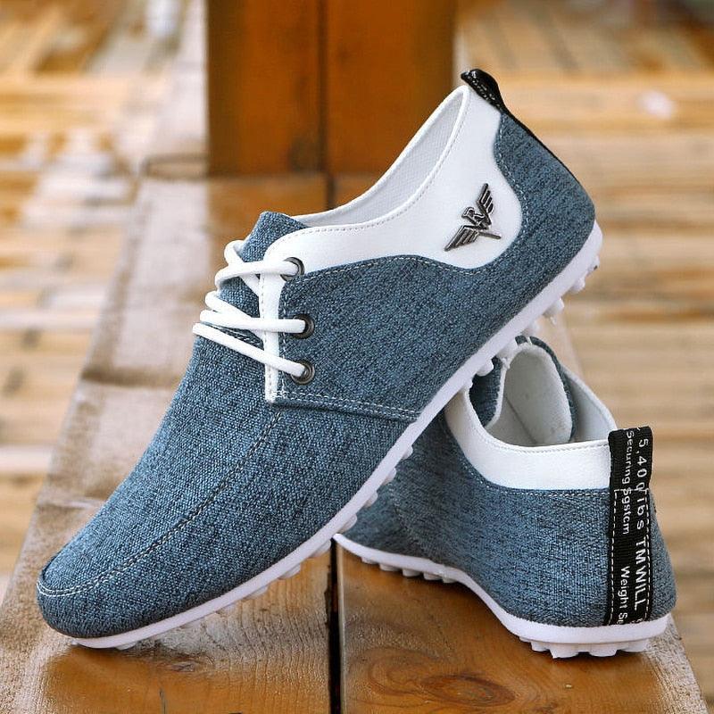 Elegant Casual Mens Shoes Lace-Up Linen Cloth Breathable Mens Canvas Shoes Flats Driving Walking Shoes Driving Sneakers Casual Cloth Shoes Lightweight Outdoor Shoes Stevvex