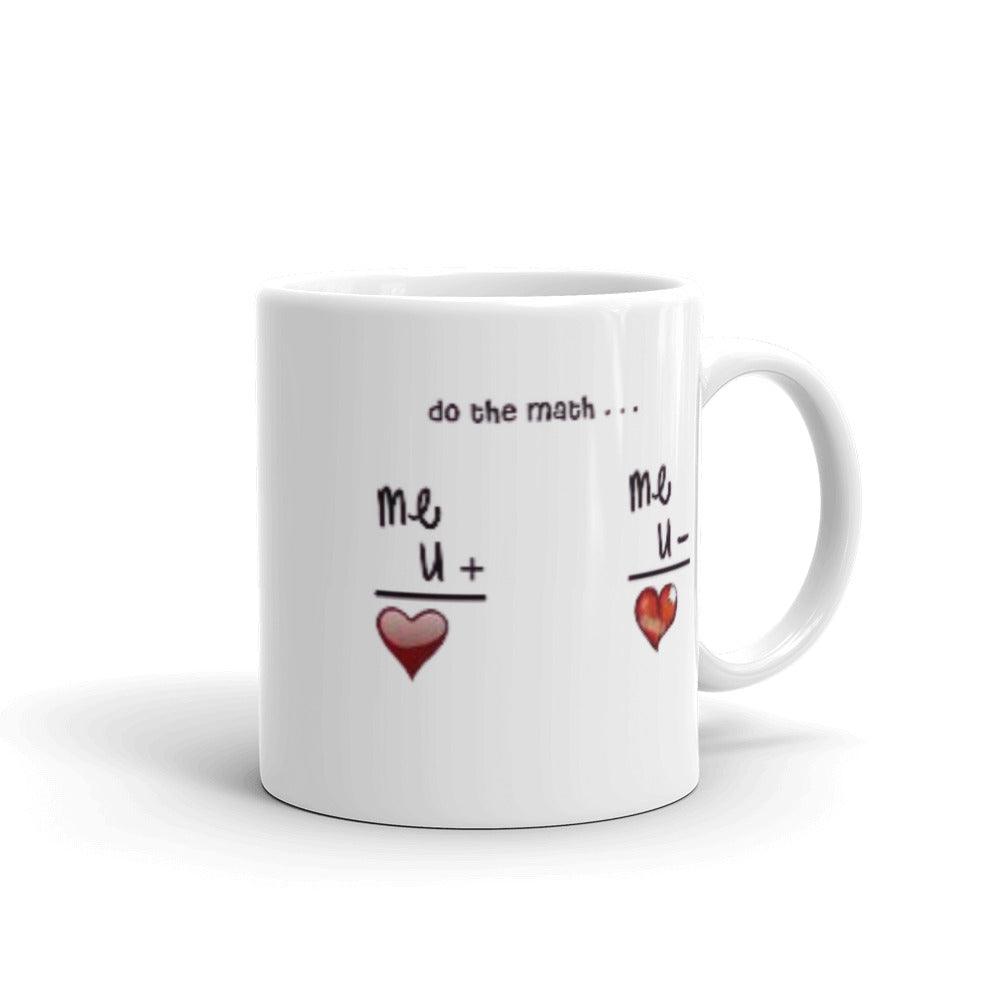 Elegant Ceramic Mug Cup " Lets Do Math's " Cute Novelty Mug Cup Tea Cup Valentine's Day Mug Funny Coffee Mug Gift for Lovers Valentines Day for Husband, Boyfriend, Wife, Girlfriend, Cute Gifts for Loved Ones Stevvex