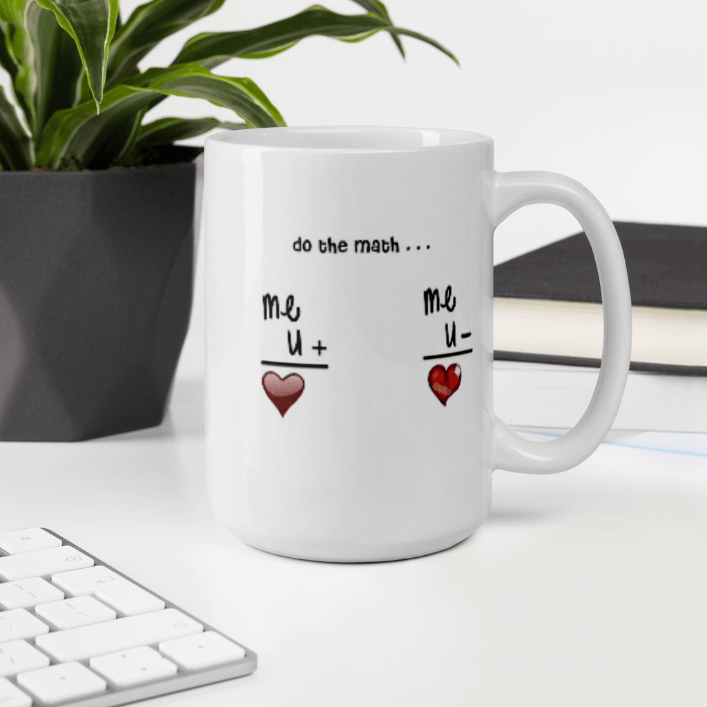 Elegant Ceramic Mug Cup " Lets Do Math's " Cute Novelty Mug Cup Tea Cup Valentine's Day Mug Funny Coffee Mug Gift for Lovers Valentines Day for Husband, Boyfriend, Wife, Girlfriend, Cute Gifts for Loved Ones Stevvex