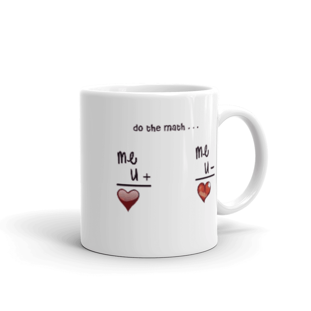 Elegant Ceramic Mug Cup " Lets Do Math's " Cute Novelty Mug Cup Tea Cup Valentine's Day Mug Funny Coffee Mug Gift for Lovers Valentines Day for Husband, Boyfriend, Wife, Girlfriend, Cute Gifts for Loved Ones Stevvex
