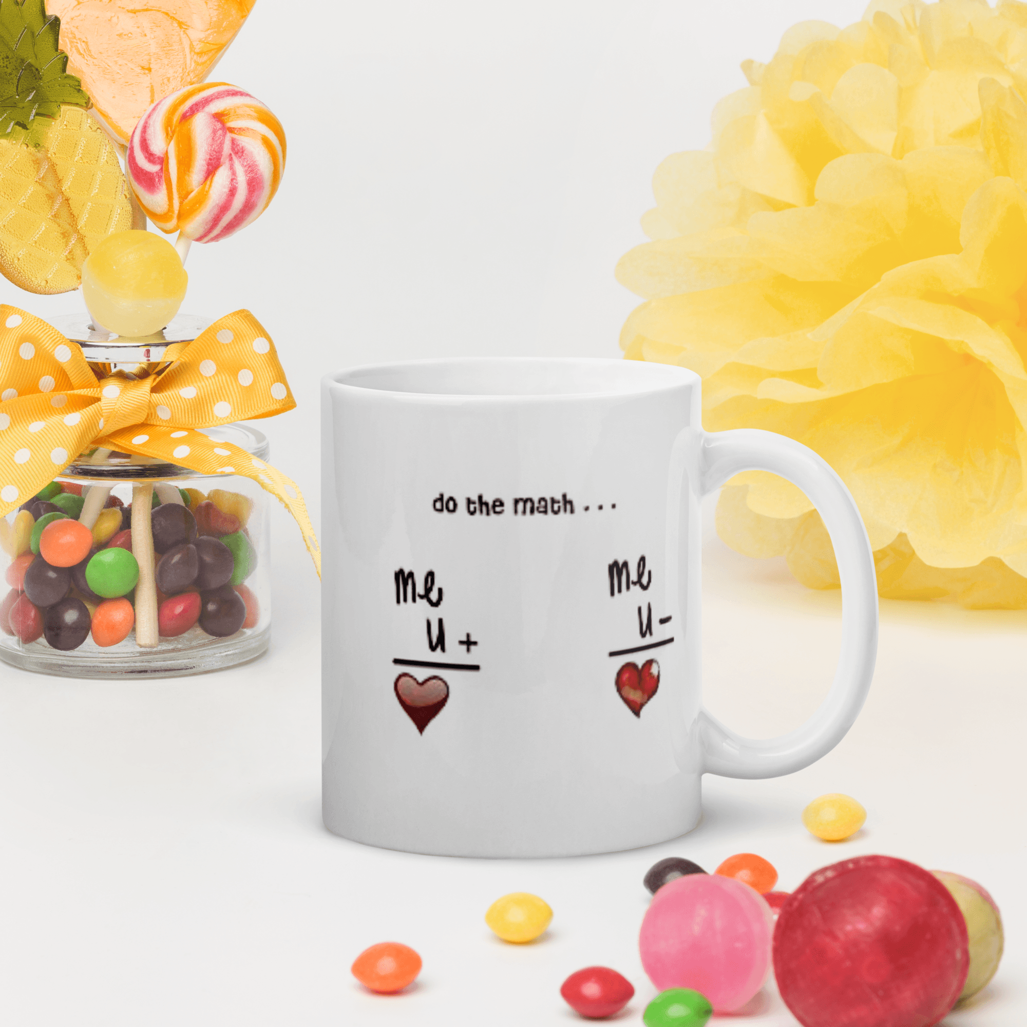 Elegant Ceramic Mug Cup " Lets Do Math's " Cute Novelty Mug Cup Tea Cup Valentine's Day Mug Funny Coffee Mug Gift for Lovers Valentines Day for Husband, Boyfriend, Wife, Girlfriend, Cute Gifts for Loved Ones Stevvex
