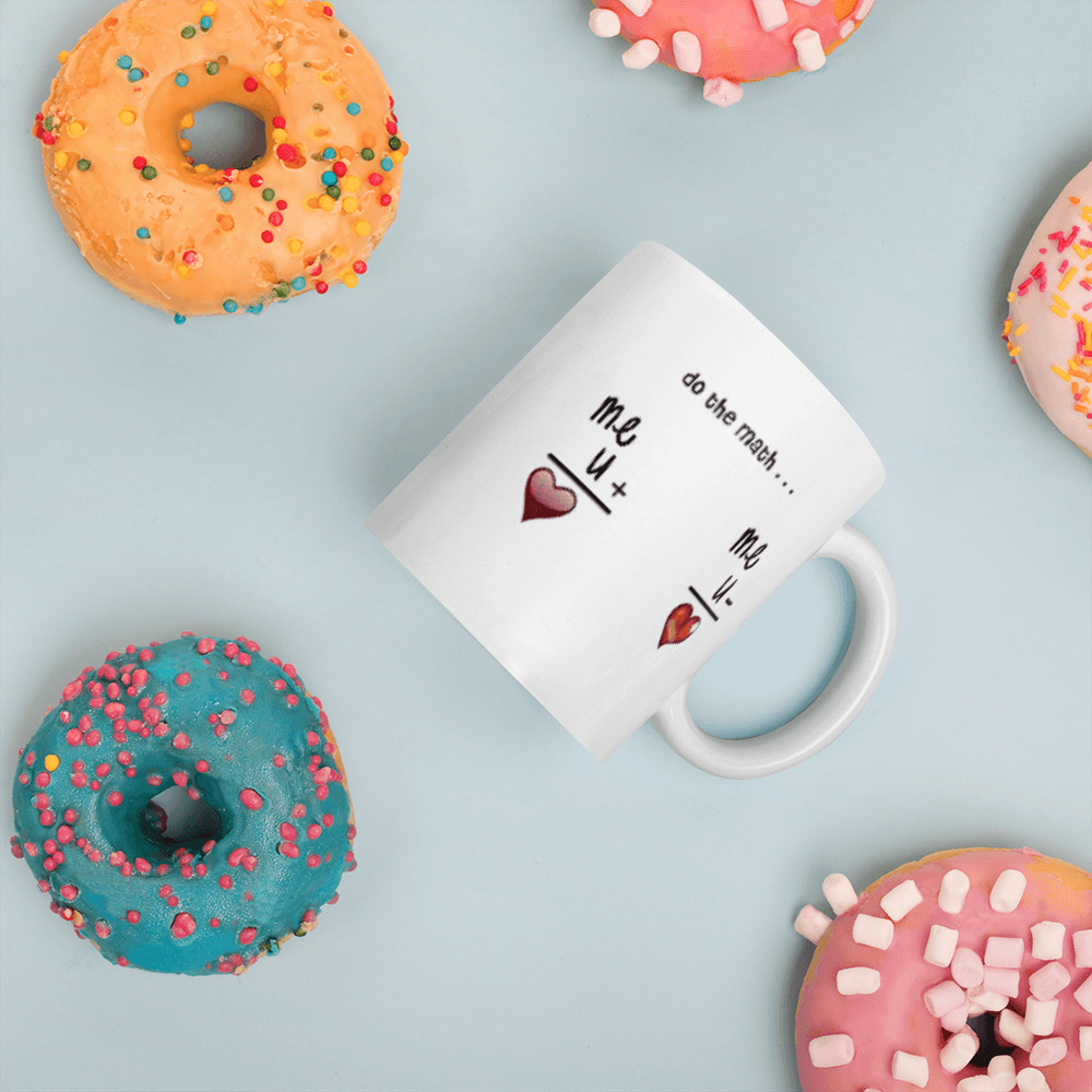 Elegant Ceramic Mug Cup " Lets Do Math's " Cute Novelty Mug Cup Tea Cup Valentine's Day Mug Funny Coffee Mug Gift for Lovers Valentines Day for Husband, Boyfriend, Wife, Girlfriend, Cute Gifts for Loved Ones Stevvex