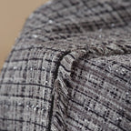 Plaid Tweed Open Abaya Coat with Fringe Details (MOA104)