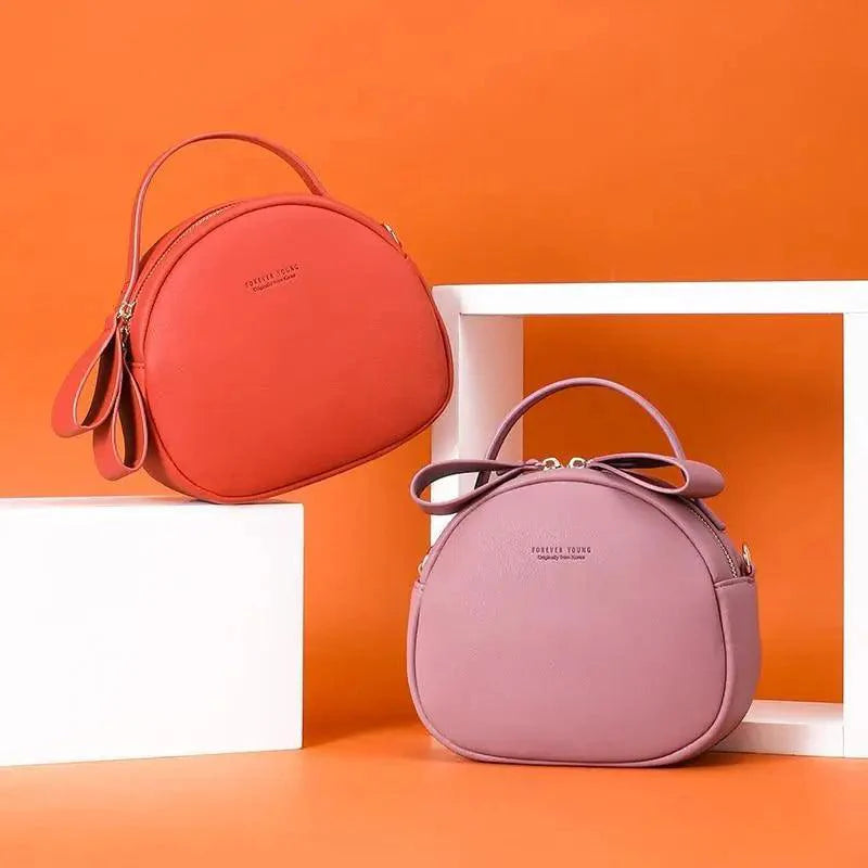 Elegant Cute Geometrical Women Handbag Soft PU Leather Women's Crossbody Messenger Bags Round Ladies Shoulder Bag Stevvex