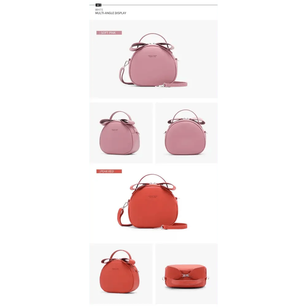 Elegant Cute Geometrical Women Handbag Soft PU Leather Women's Crossbody Messenger Bags Round Ladies Shoulder Bag Stevvex