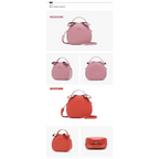 Elegant Cute Geometrical Women Handbag Soft PU Leather Women's Crossbody Messenger Bags Round Ladies Shoulder Bag Stevvex