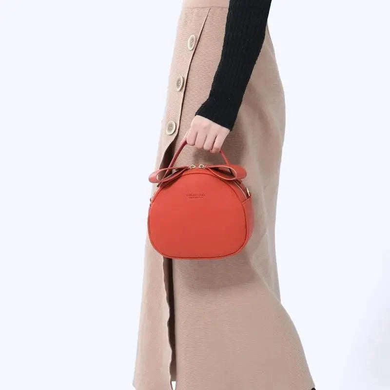 Elegant Cute Geometrical Women Handbag Soft PU Leather Women's Crossbody Messenger Bags Round Ladies Shoulder Bag Stevvex