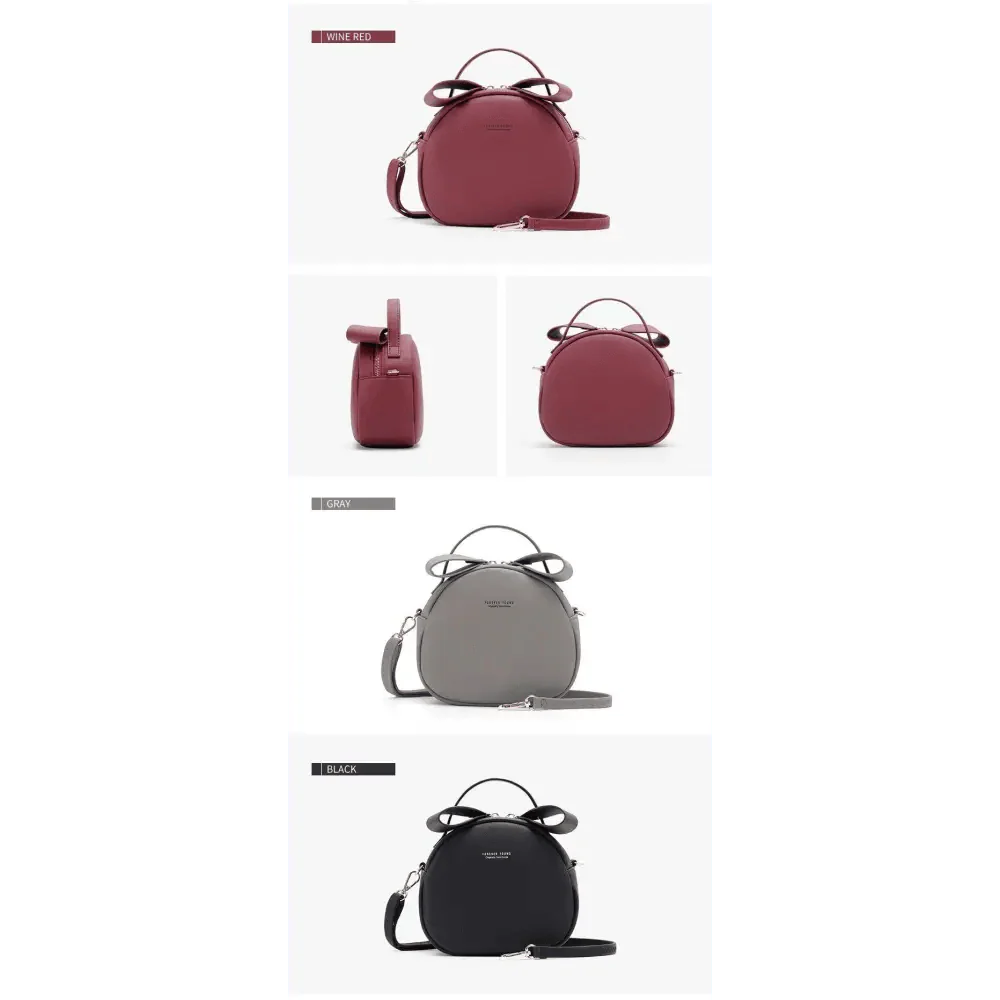 Elegant Cute Geometrical Women Handbag Soft PU Leather Women's Crossbody Messenger Bags Round Ladies Shoulder Bag Stevvex