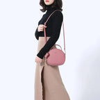 Elegant Cute Geometrical Women Handbag Soft PU Leather Women's Crossbody Messenger Bags Round Ladies Shoulder Bag Stevvex