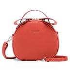 Elegant Cute Geometrical Women Handbag Soft PU Leather Women's Crossbody Messenger Bags Round Ladies Shoulder Bag Stevvex
