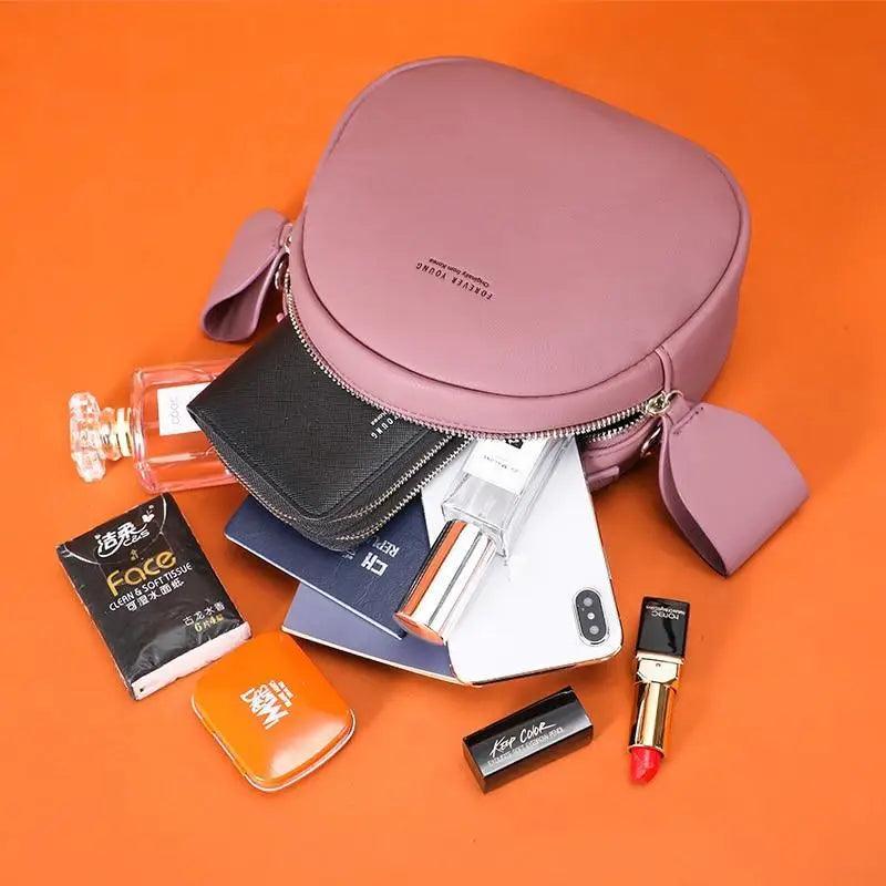 Elegant Cute Geometrical Women Handbag Soft PU Leather Women's Crossbody Messenger Bags Round Ladies Shoulder Bag Stevvex