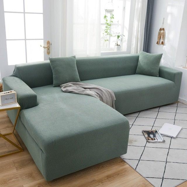 Elegant Elastic Sofa Covers Set for Living Room Chaise Lounge L Shape Corner Stretch Couch Armchair Slipcover Furniture Protector Shaped Sofa Cover Sectional Couch Cover for Living Room Fabric Chaise Lounge Slipcover Stevvex