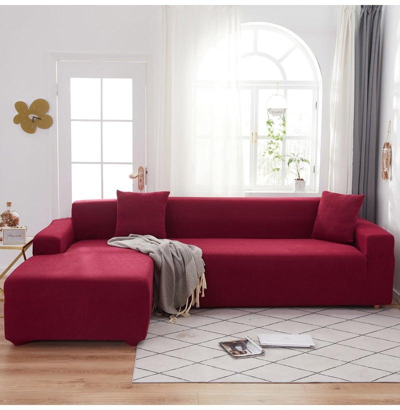 Elegant Elastic Sofa Covers Set for Living Room Chaise Lounge L Shape Corner Stretch Couch Armchair Slipcover Furniture Protector Shaped Sofa Cover Sectional Couch Cover for Living Room Fabric Chaise Lounge Slipcover Stevvex