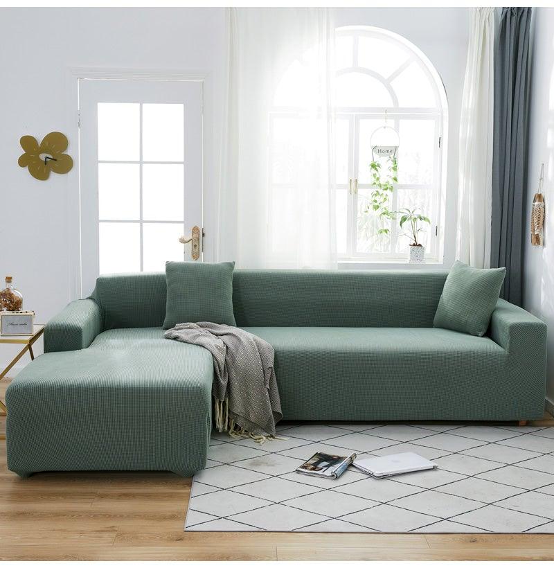 Elegant Elastic Sofa Covers Set for Living Room Chaise Lounge L Shape Corner Stretch Couch Armchair Slipcover Furniture Protector Shaped Sofa Cover Sectional Couch Cover for Living Room Fabric Chaise Lounge Slipcover Stevvex