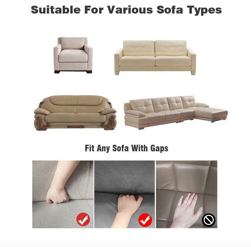 Elegant Elastic Sofa Covers Set for Living Room Chaise Lounge L Shape Corner Stretch Couch Armchair Slipcover Furniture Protector Shaped Sofa Cover Sectional Couch Cover for Living Room Fabric Chaise Lounge Slipcover Stevvex