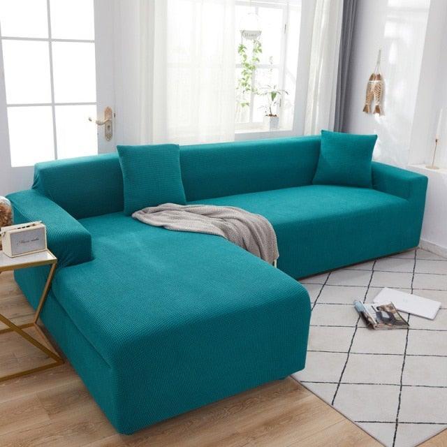Elegant Elastic Sofa Covers Set for Living Room Chaise Lounge L Shape Corner Stretch Couch Armchair Slipcover Furniture Protector Shaped Sofa Cover Sectional Couch Cover for Living Room Fabric Chaise Lounge Slipcover Stevvex