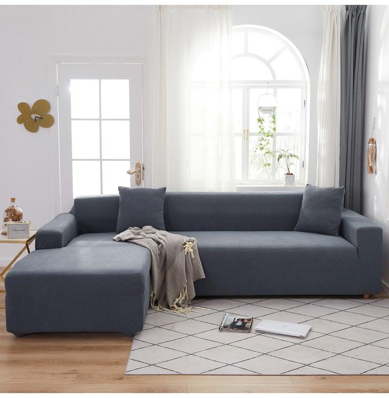 Elegant Elastic Sofa Covers Set for Living Room Chaise Lounge L Shape Corner Stretch Couch Armchair Slipcover Furniture Protector Shaped Sofa Cover Sectional Couch Cover for Living Room Fabric Chaise Lounge Slipcover Stevvex