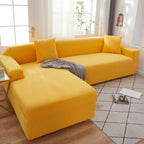Elegant Elastic Sofa Covers Set for Living Room Chaise Lounge L Shape Corner Stretch Couch Armchair Slipcover Furniture Protector Shaped Sofa Cover Sectional Couch Cover for Living Room Fabric Chaise Lounge Slipcover Stevvex