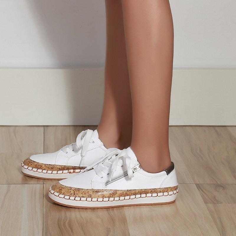 Elegant Floral Womens Sneakers Printed Lace Up Flat Shoes Fashion Round Toe Shoes Women Casual Sneakers Comfortable Tennis Shoes For Walking Stevvex