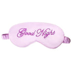 Elegant Good Night Soft Eye Masks Cute Design Eye Cover Sleeping Blindfold Women Eye Cover Full Night's Sleep Travel Portable Lightweight Eye Mask Stevvex