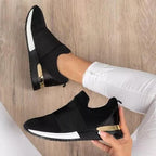 Elegant Green Women Sneakers Slip-On Solid Color Sneakers Sport Mesh Casual Shoes Fashion Autumn Running And Walking Lace-up Breathable Casual Comfortable Walking Sneakers Stevvex