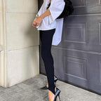 Elegant High Waist Cotton Fitness Basic Pants Casual Spring New Female Skinny Leggings Women Seamless Fitness Leggings Women Seamless Push Up Leggings Workout Pants Breathable Pants Stevvex