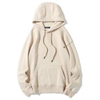 Elegant Hoodie Women High Quality Cotton Hoodies Sweatshirts Thick Fleece Winter Autumn Oversized Warm Hooded Sweatshirt Woman Men's Fleece Hoodies Hip Hop Solid Color Style Autumn Hooded Sweatshirts Stevvex