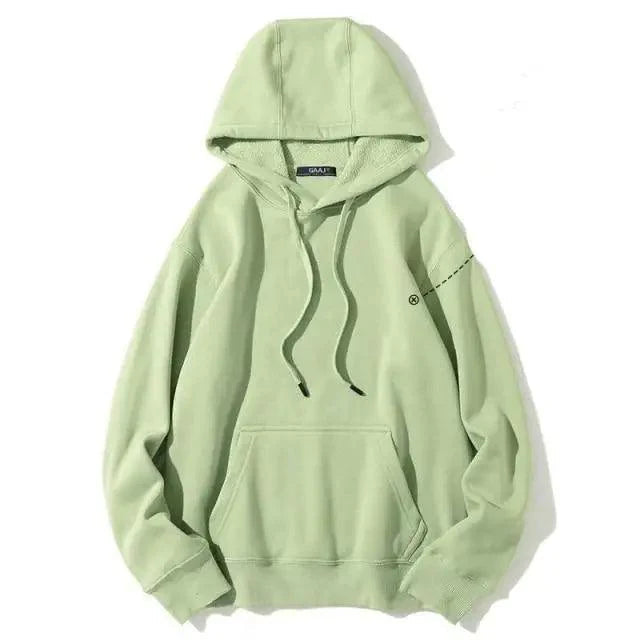 Elegant Hoodie Women High Quality Cotton Hoodies Sweatshirts Thick Fleece Winter Autumn Oversized Warm Hooded Sweatshirt Woman Men's Fleece Hoodies Hip Hop Solid Color Style Autumn Hooded Sweatshirts Stevvex