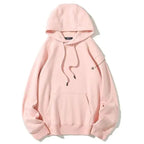 Elegant Hoodie Women High Quality Cotton Hoodies Sweatshirts Thick Fleece Winter Autumn Oversized Warm Hooded Sweatshirt Woman Men's Fleece Hoodies Hip Hop Solid Color Style Autumn Hooded Sweatshirts Stevvex