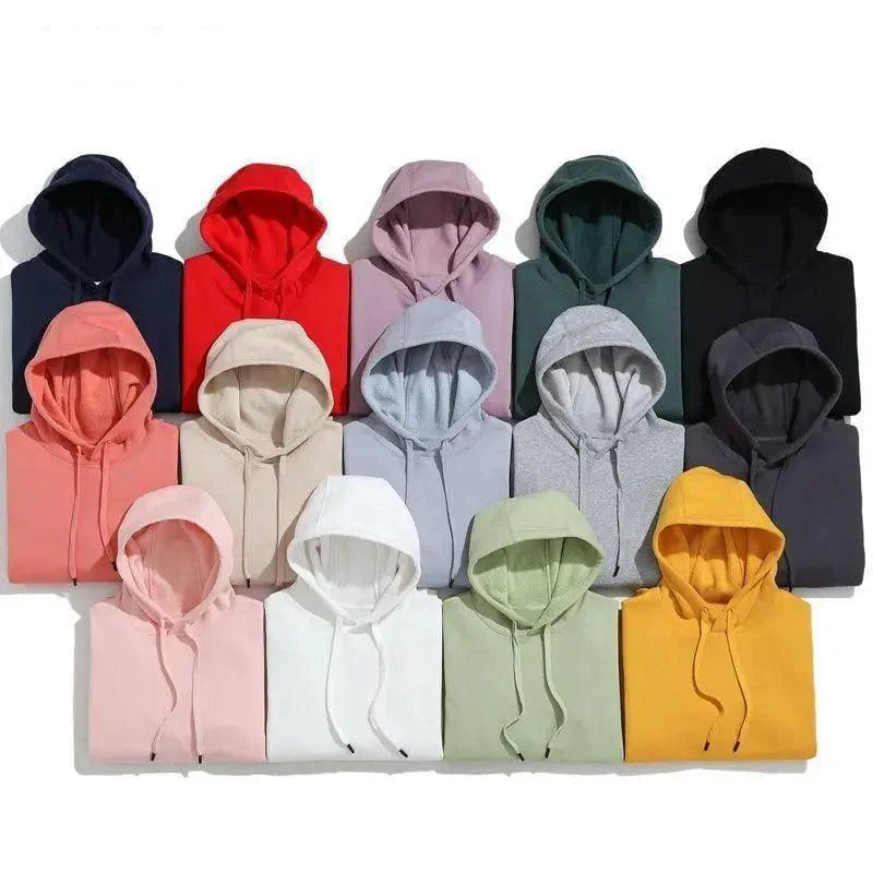 Elegant Hoodie Women High Quality Cotton Hoodies Sweatshirts Thick Fleece Winter Autumn Oversized Warm Hooded Sweatshirt Woman Men's Fleece Hoodies Hip Hop Solid Color Style Autumn Hooded Sweatshirts Stevvex