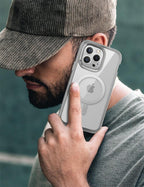 Elegant iPhone 14 Pro Max Case 6.7" Strong Edges Slim Frame Clear Protective Case with Built-in Screen Protector Compatible Shockproof Thin Clear Case Luxury Case For Smartphone Stevvex