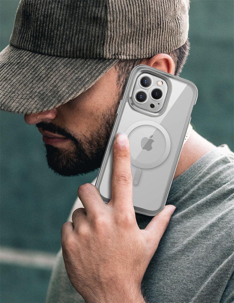 Elegant iPhone 14 Pro Max Case 6.7" Strong Edges Slim Frame Clear Protective Case with Built-in Screen Protector Compatible Shockproof Thin Clear Case Luxury Case For Smartphone Stevvex